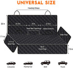 Dog Car Seat Cover - Waterproof Back Seat Protector for Pets, Non-Slip Design Fits Most Cars, SUVs, and Trucks - Black