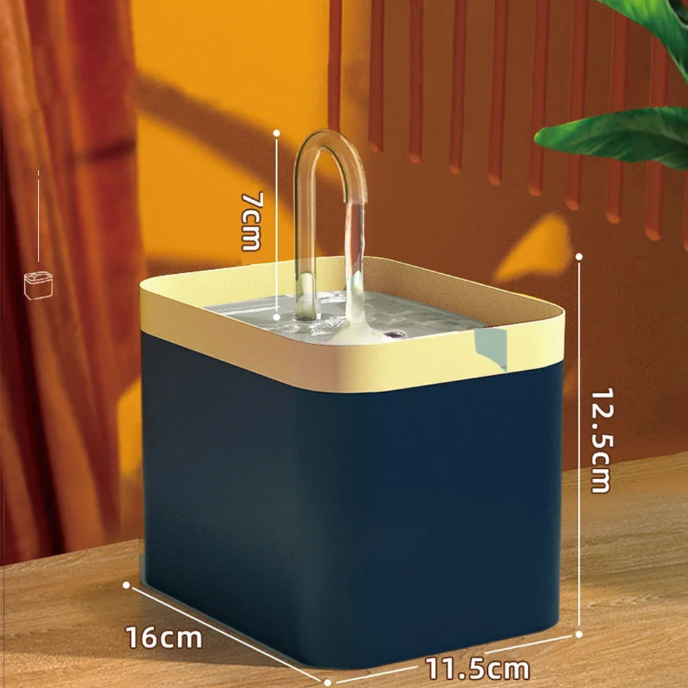 "Ultra-Quiet Automatic Pet Water Fountain | 1.5L Filtered Dispenser for Cats & Dogs"