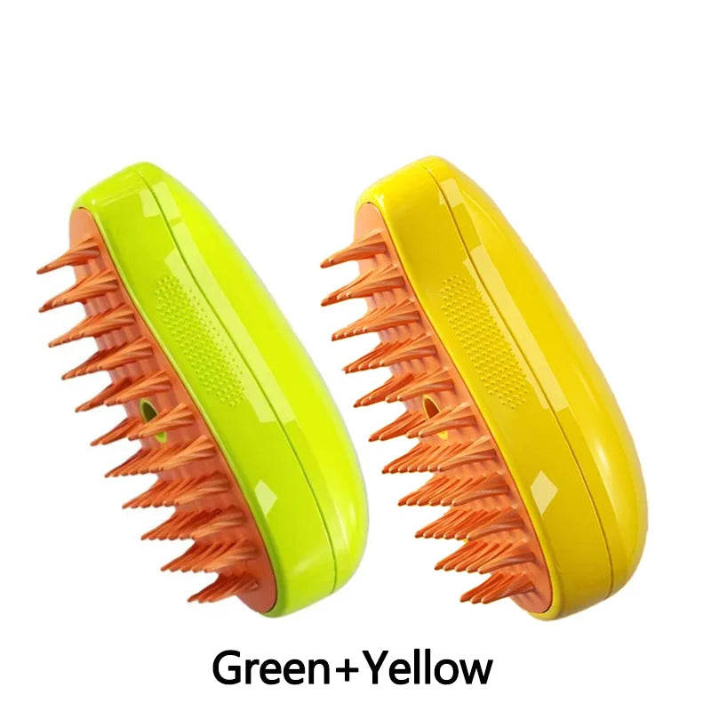 3-in-1 Electric Steamy Pet Brush | Professional Grooming & Massage Tool for Cats and Dogs