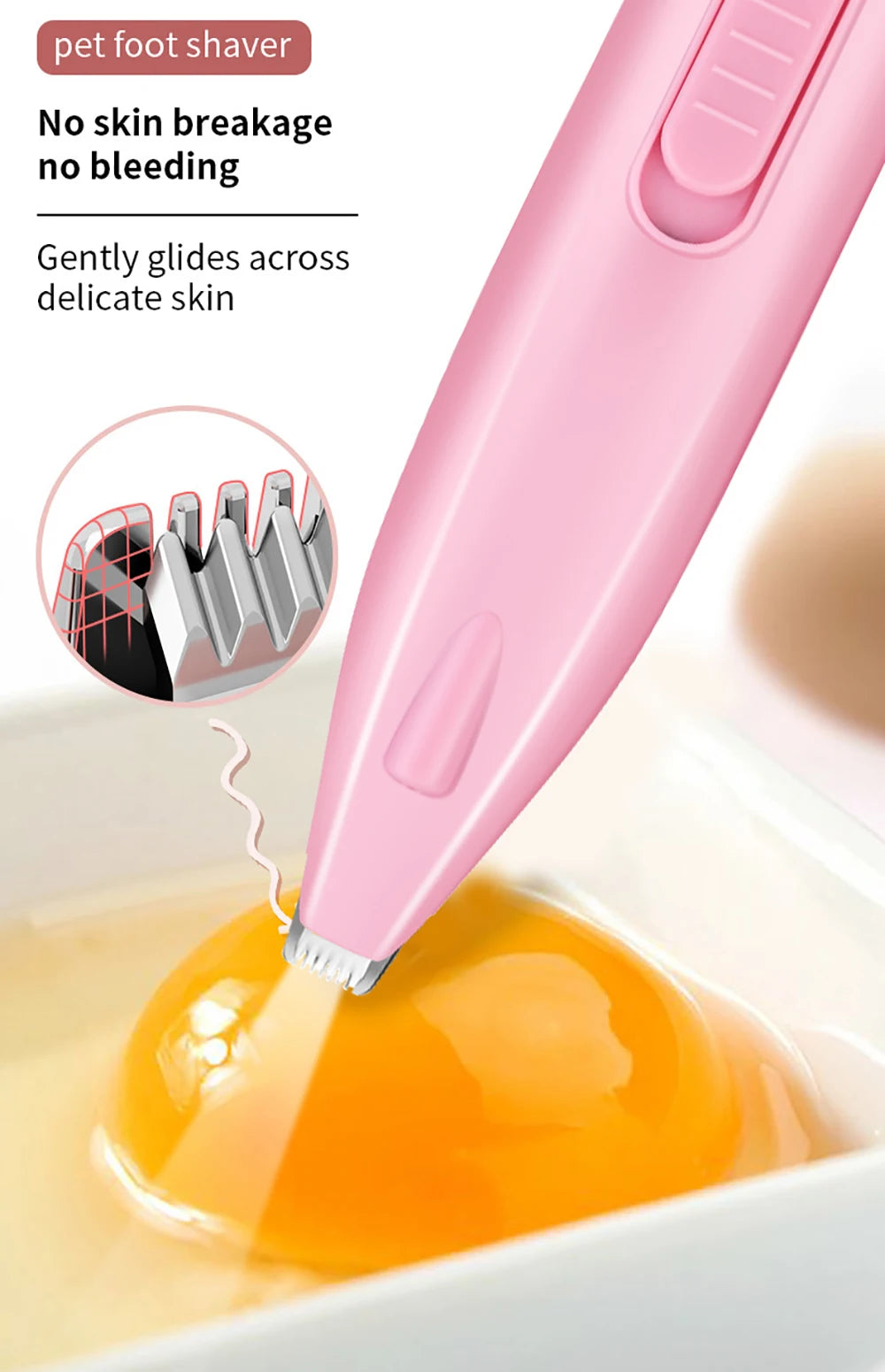 Professional Precision Pet Hair Trimmer for Paws & Ears.