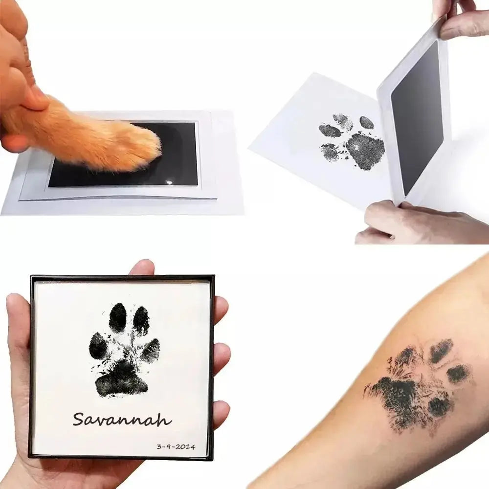 Clean-Touch Paw Print Ink Pad Kit | Mess-Free Pet Keepsake & DIY Impression Kit for Dogs and Cats.