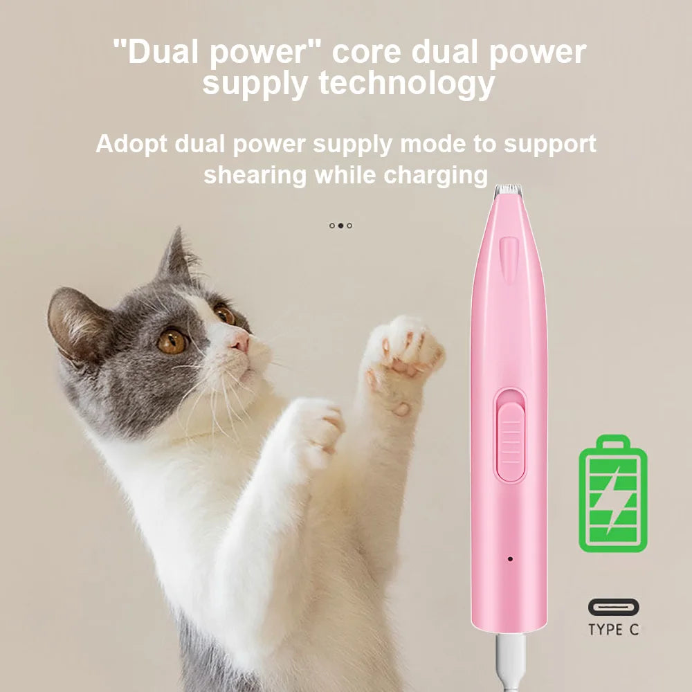 Professional Precision Pet Hair Trimmer for Paws & Ears.