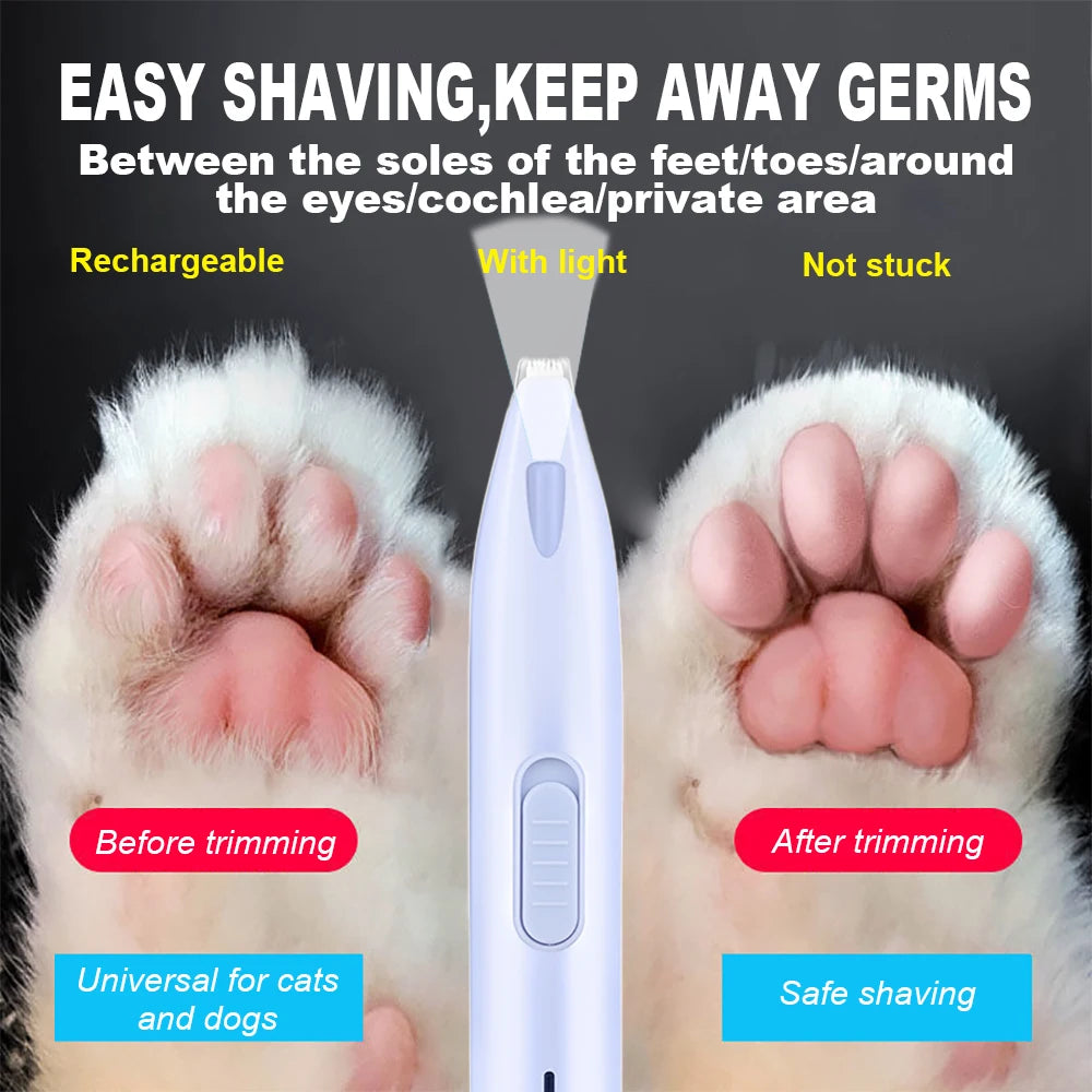 Professional Precision Pet Hair Trimmer for Paws & Ears.