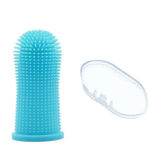 Super Soft Silicone Finger Toothbrush for Dogs & Cats.