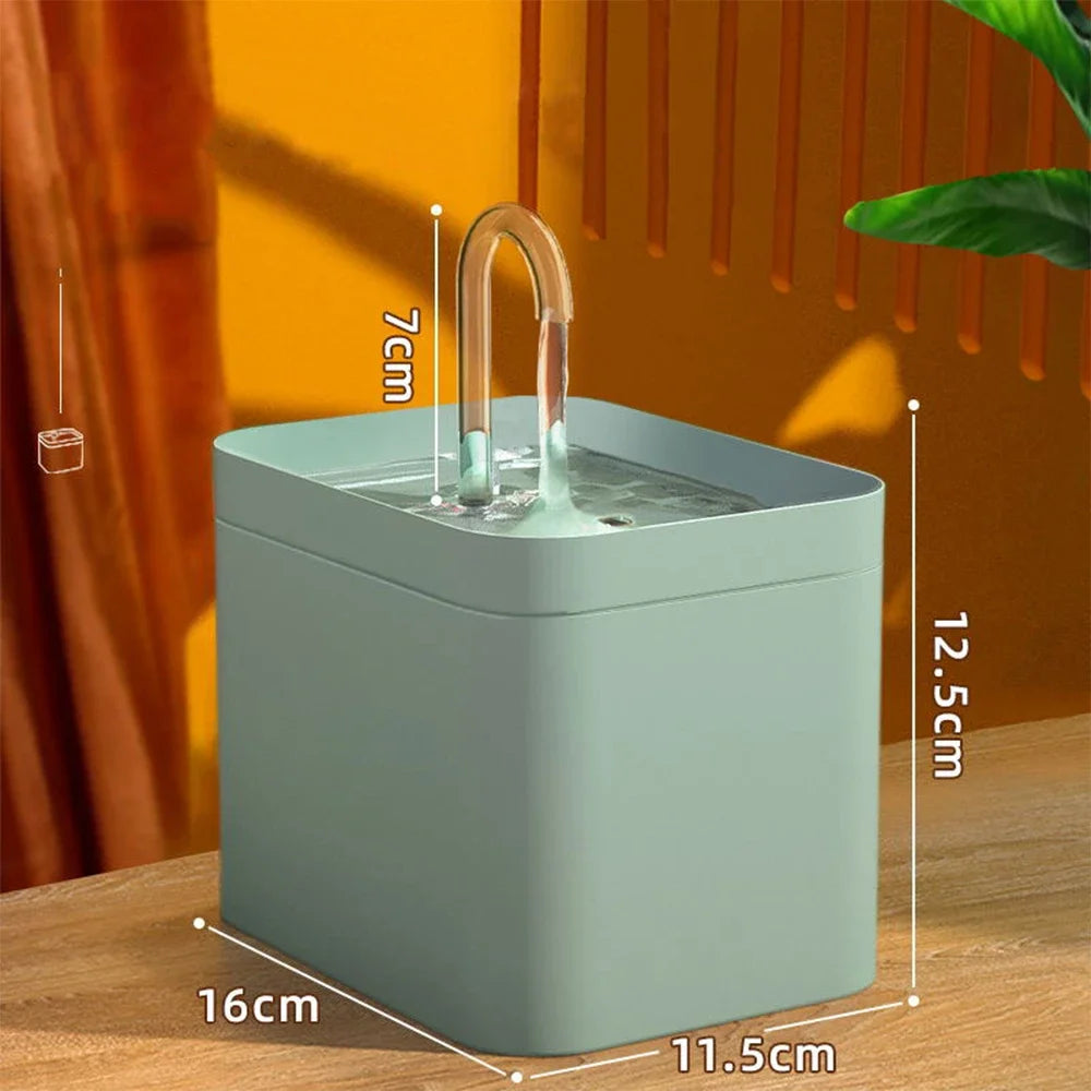"Ultra-Quiet Automatic Pet Water Fountain | 1.5L Filtered Dispenser for Cats & Dogs"