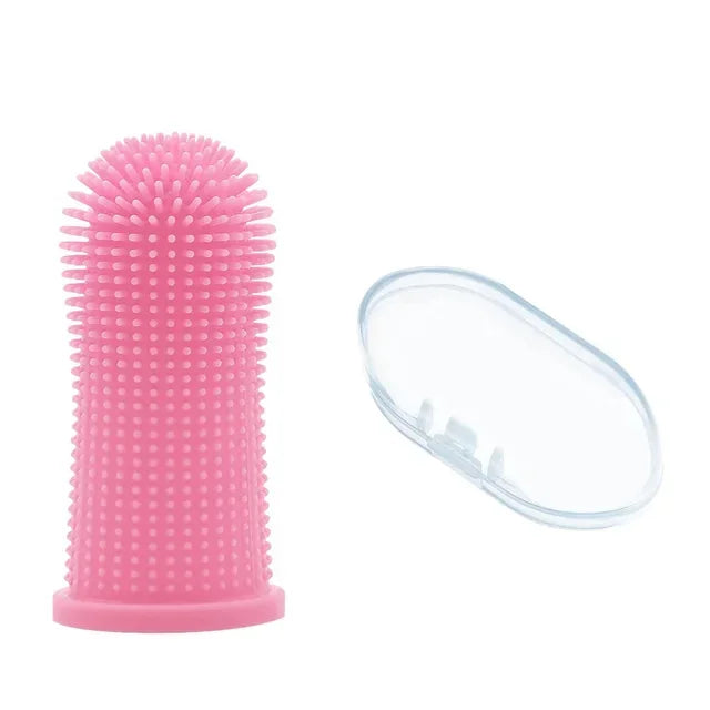 Super Soft Silicone Finger Toothbrush for Dogs & Cats.