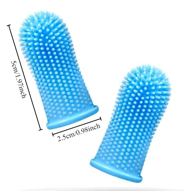Super Soft Silicone Finger Toothbrush for Dogs & Cats.