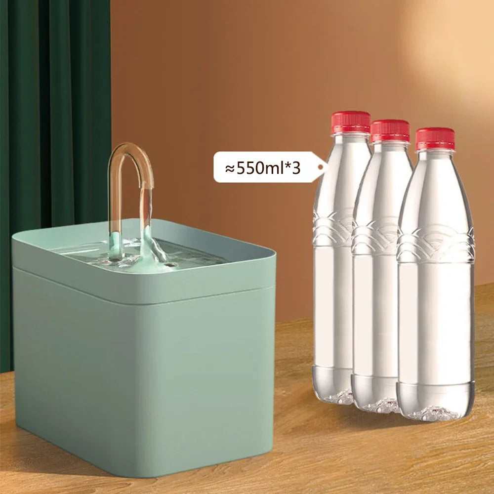 "Ultra-Quiet Automatic Pet Water Fountain | 1.5L Filtered Dispenser for Cats & Dogs"