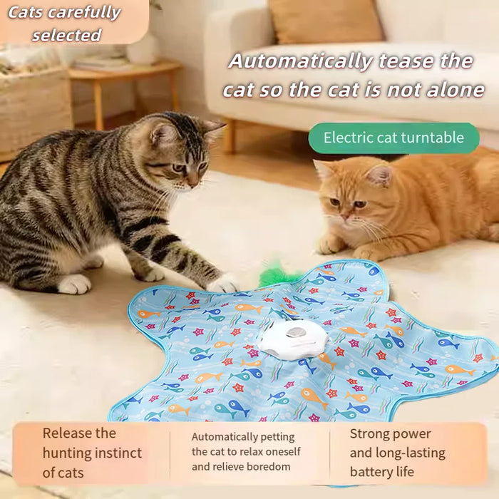 Automatic Turntable Cat Hunting Blanket Toy - Interactive Pet Game Cover for Boredom Relief